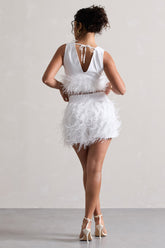 White Feather Shorts